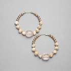 Pink and Gold Hoop Earring image number null