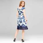 Blurred Leaf Floral Wrap Dress image number null