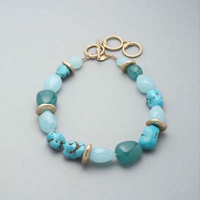 Turquoise and Gold Necklace