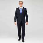 Navy Single Pleat Wool Suit image number null