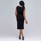 Boat Neck Sleeveless Sheath Dress. image number null