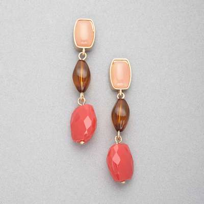 Pink Quartz Dangle Earring