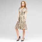 Tie Front Animal Print Dress image number null
