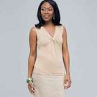 Sleeveless Twist Front Knit Top. image number null