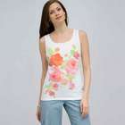 Floral Scoop Neck Tank. image number null