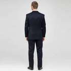 Navy Single Pleat Wool Suit image number null