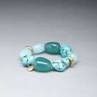 Turquoise and Gold Bracelet image number null