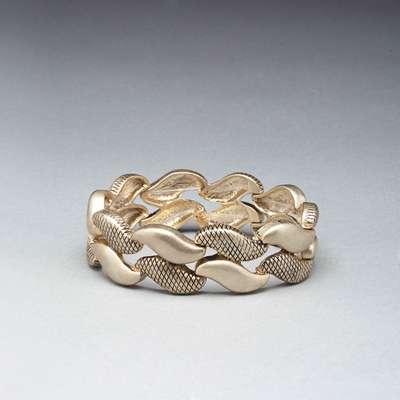 Worn Gold Stretch Bracelet