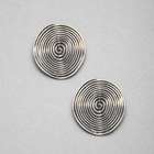 Silver Button Earrings image number null