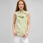 Ruffle Front Sleeveless Blouse. image number null