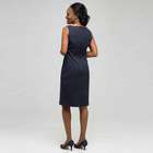 Navy Pinstripe Dress image number null