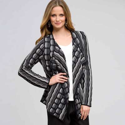 Open Front Texture Cardigan